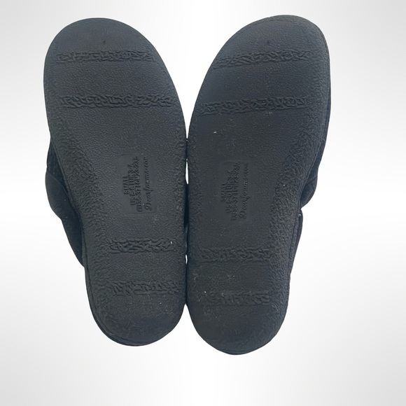 Black Dearfoams Comfy Slippers size 5.5 - Picture 3 of 5
